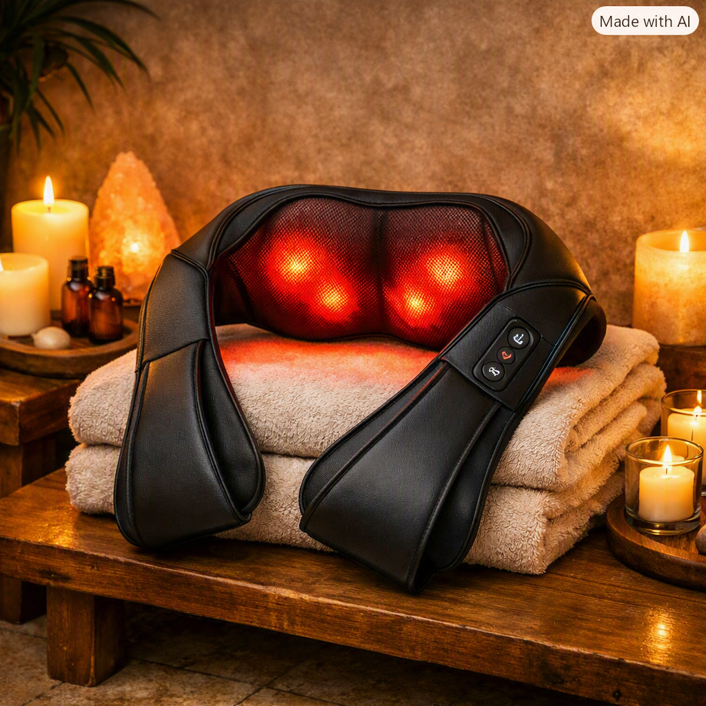 Neck & Shoulder Massager – Heated Massage Wrap