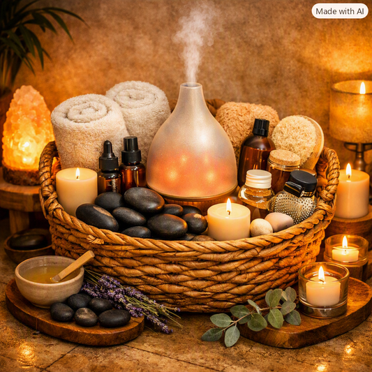 Home Spa Wellness Gift Set – Towels, Oils & Candles