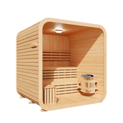 KOVE Cube Sauna 3–4 Person Outdoor Sauna – Premium Spruce Wood, 6kW Harvia Heater, Modern Cube Design