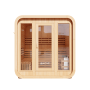 KOVE Cube Sauna 3–4 Person Outdoor Sauna – Premium Spruce Wood, 6kW Harvia Heater, Modern Cube Design