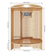 KOVE Outdoor Barrel Sauna – 4–6 Person Garden Sauna with 6kW Harvia Electric Heater
