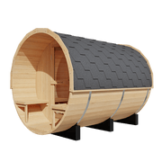 KOVE Outdoor Barrel Sauna – 4–6 Person Garden Sauna with 6kW Harvia Electric Heater