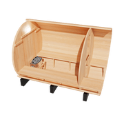 KOVE Outdoor Barrel Sauna – 4–6 Person Garden Sauna with 6kW Harvia Electric Heater